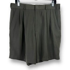 Alexander Julian Colors Men's Size‎ 34 Flat Front Dressy Chino Shorts Gray